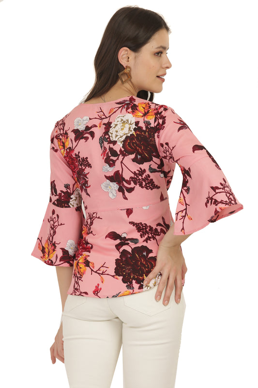 Flirty & Feminine: Floral Print Wrap Top