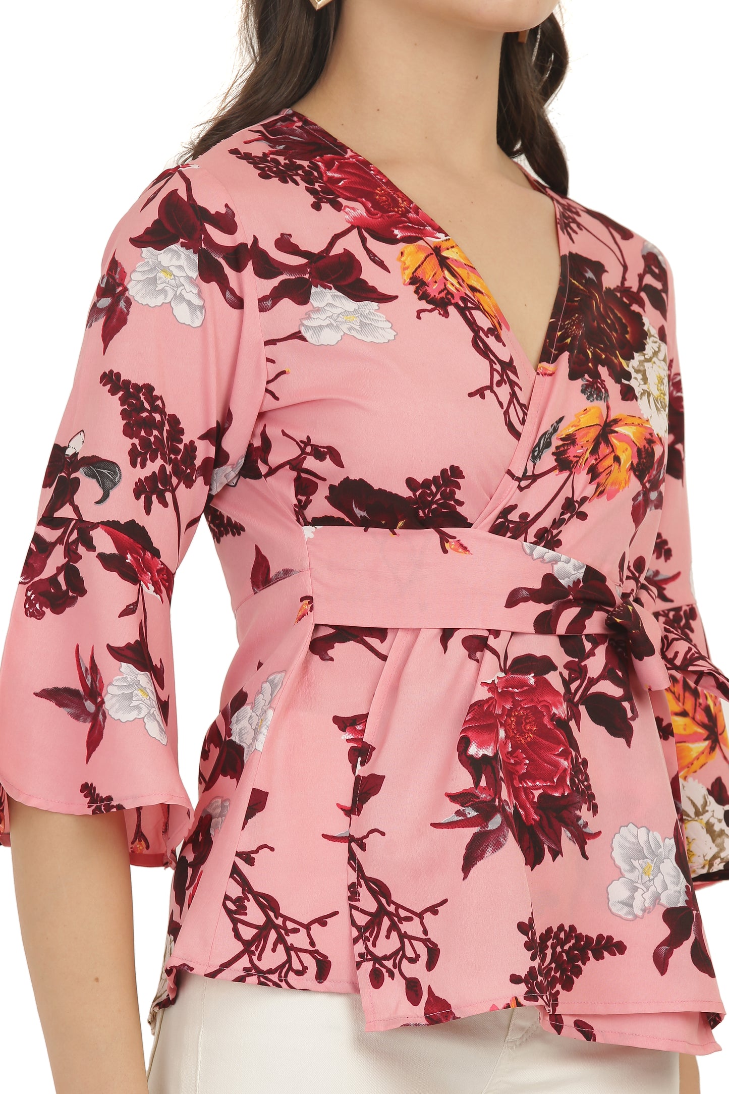 Flirty & Feminine: Floral Print Wrap Top
