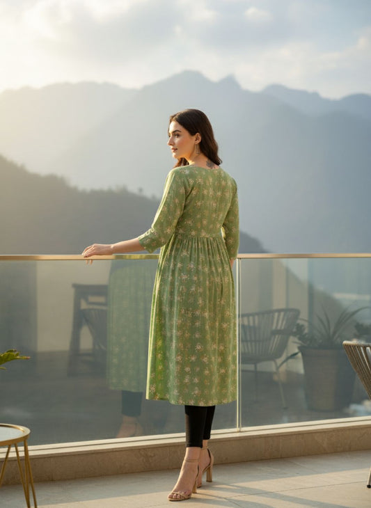 Light & Layered: Floral Print Tie-Front Shrug