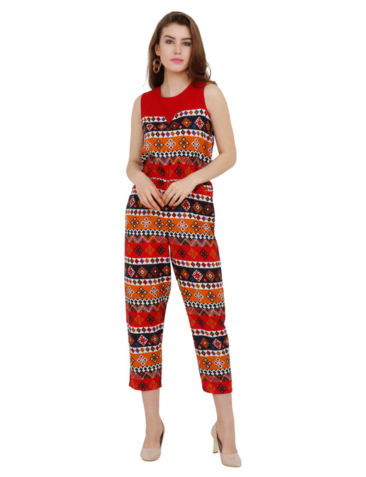 Bhfashion Boho Vibes Sleeveless Printed Jumpsuit