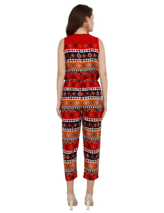 Bhfashion Boho Vibes Sleeveless Printed Jumpsuit