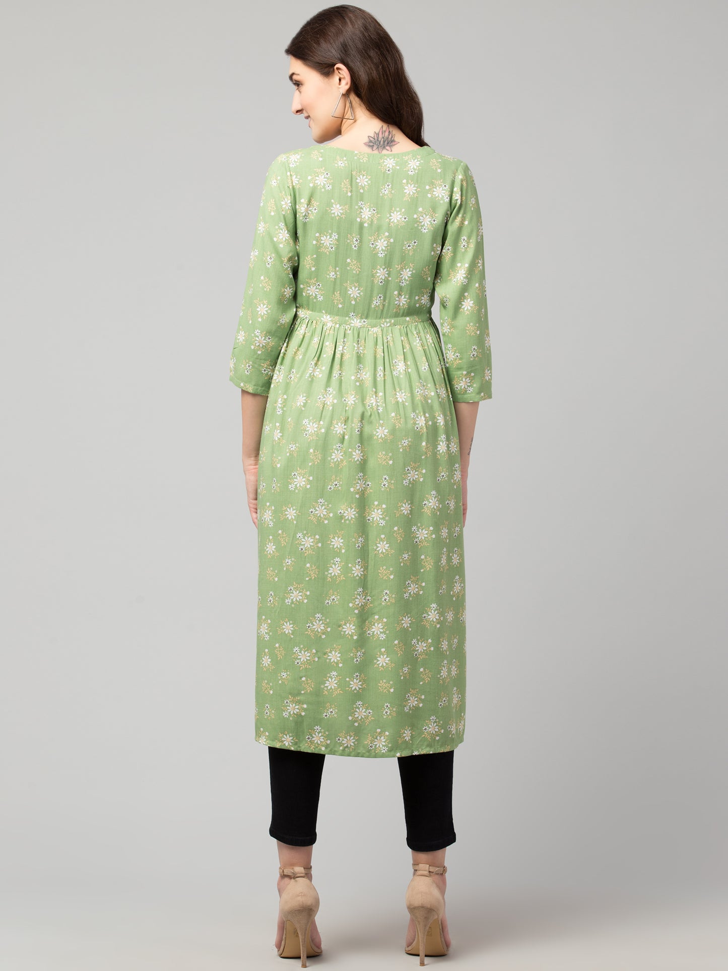 Light & Layered: Floral Print Tie-Front Shrug