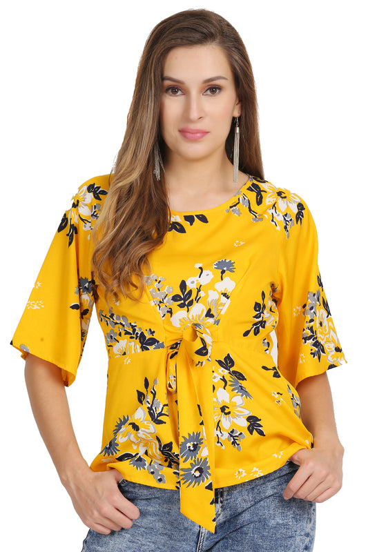 The Golden Sunshine Floral Top