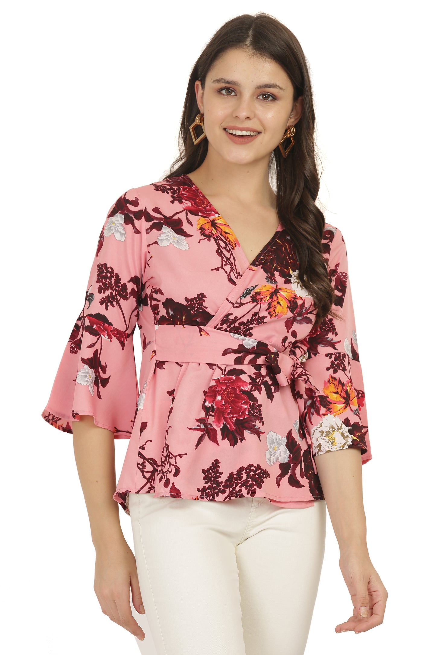Flirty & Feminine: Floral Print Wrap Top