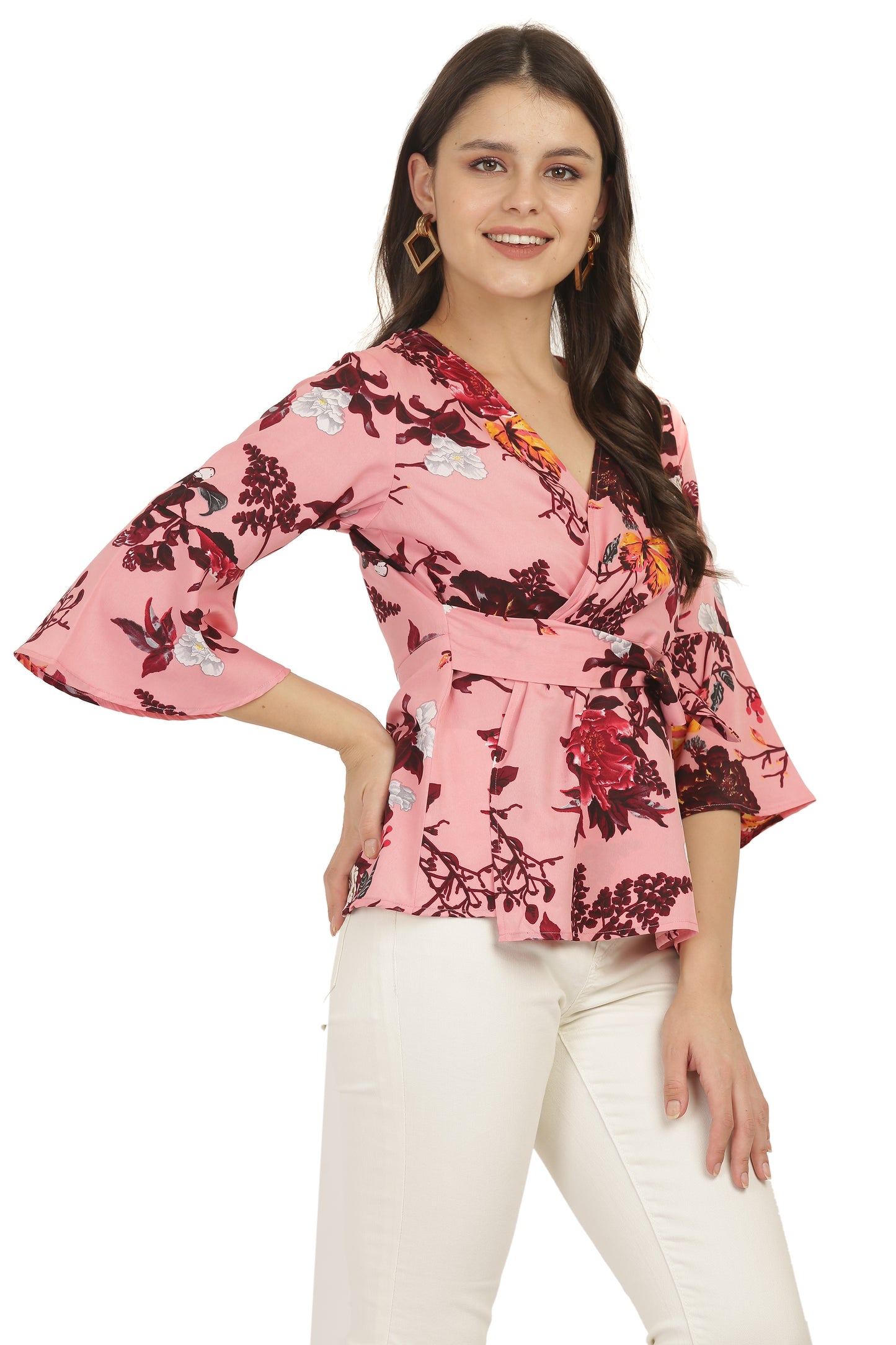 Flirty & Feminine: Floral Print Wrap Top