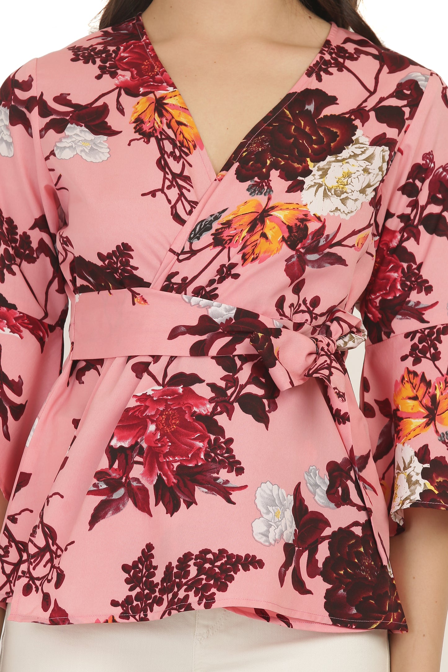 Flirty & Feminine: Floral Print Wrap Top